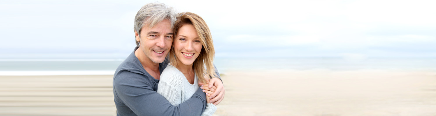 Attractive couple on beach